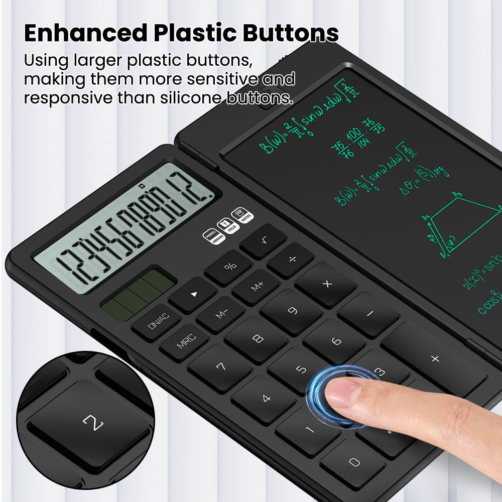 Newyes Factory Digital Drawing Pad 12 Digits Display Foldable Calculator 6.5 Inch LCD Writing Tablet