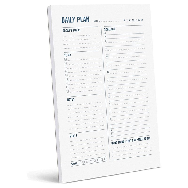 INS Collections Daily Planning Pad To Do List Notebook Undated Tear-Off Sheets Notepad Work Calendar Time Management Planner