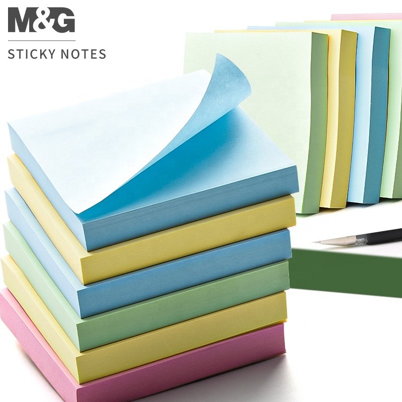 M&G 3*2 100-Page Self-Adhesive Memo Pads Colorful Note Paper Set for School and Office Use Stationery