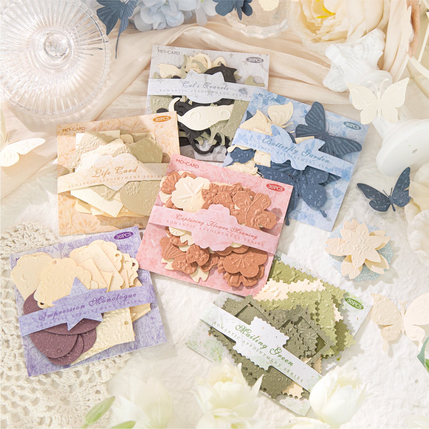 30pcs/pack Material pack Going out for a romantic series Retro handbook DIY material decoration bottoming