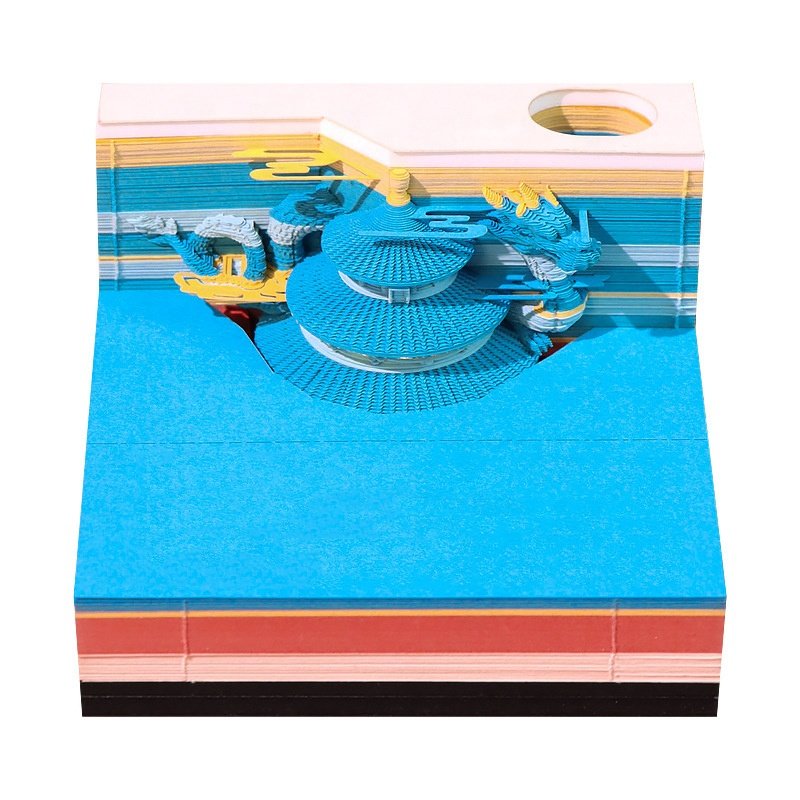 3D Calendar Factory High Quality Custom Memo Pad Layers Torn Block Note Office Decorating Gifting 3D Sticker Note 3D Calendar