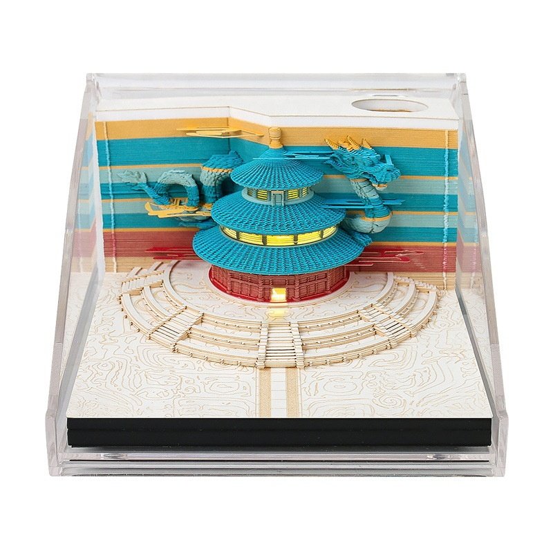 3D Calendar Factory High Quality Custom Memo Pad Layers Torn Block Note Office Decorating Gifting 3D Sticker Note 3D Calendar