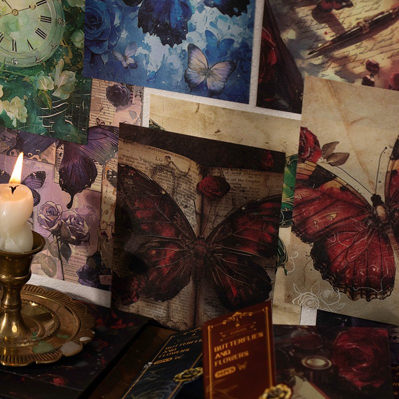 Butterfly Series Decorative Customization Base Hand Account Stationery Scrapbooking Decoration Material Memo Background Paper