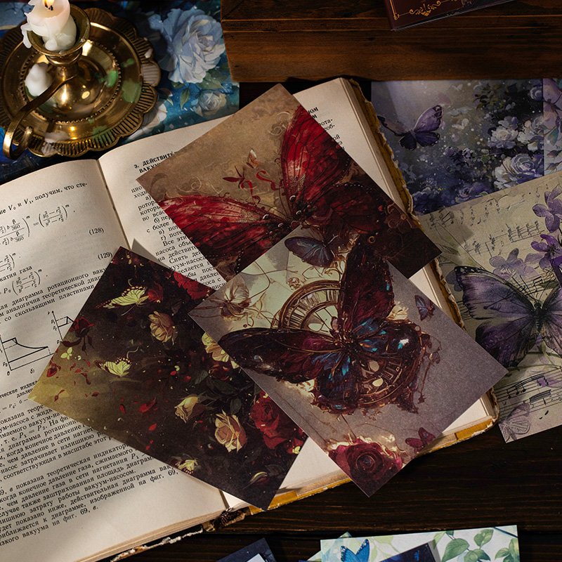 Butterfly Series Decorative Customization Base Hand Account Stationery Scrapbooking Decoration Material Memo Background Paper
