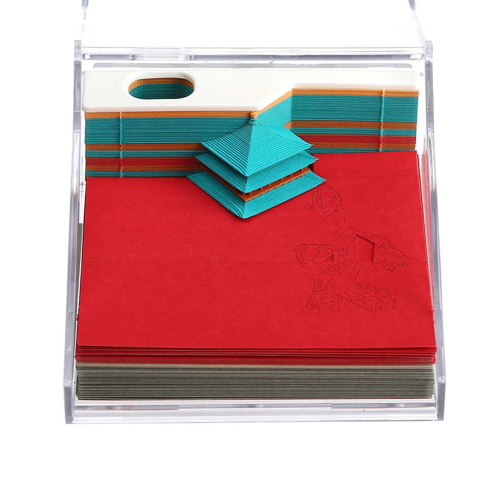 Customizable 3D Sticky Note Sculpture Artwork Hand Torn Construction Paper for Office Home Stylish Memo Pads Office Home Gifts