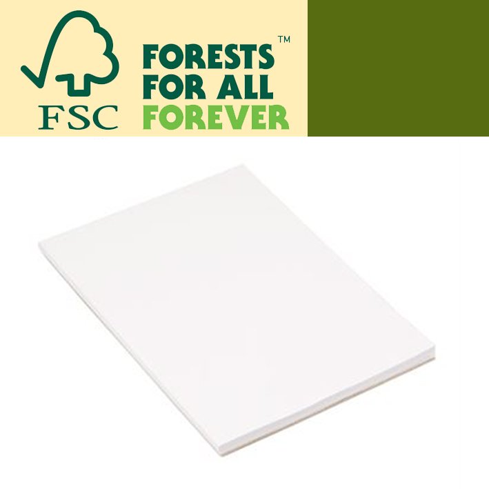 FSC eco friendly Paper Pad 8x5 inch 90 Sheets 49gsm Plain Writing Pad
