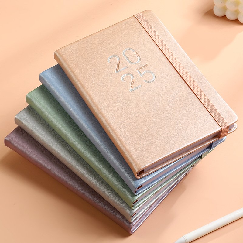 Custom Factory Direct Sales Schedule Book Foreign Trade Calendar Book Imitation Leather A5 Plan Book And Notebook.