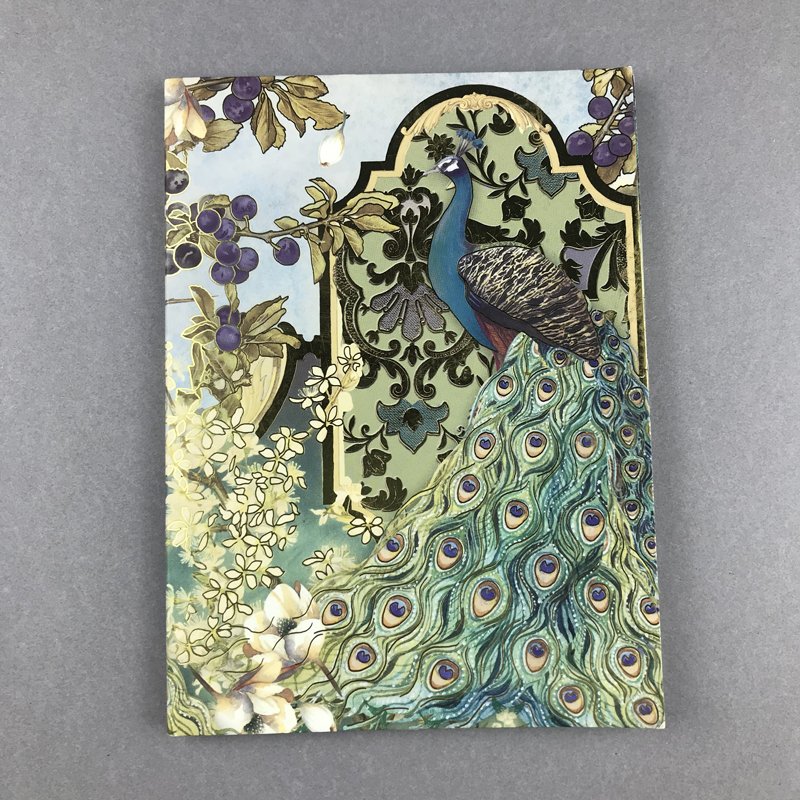 Hot Selling peacock Painting Notebook Student Sticky Note Memo Message Book Custom It Post Stationery Pads Notes Stickers