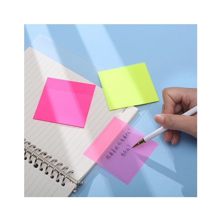 Custom Transparent Sticky Note Memo Pads New Arrival Stick Times School Supply Stationery Set for Taking Quick Notes
