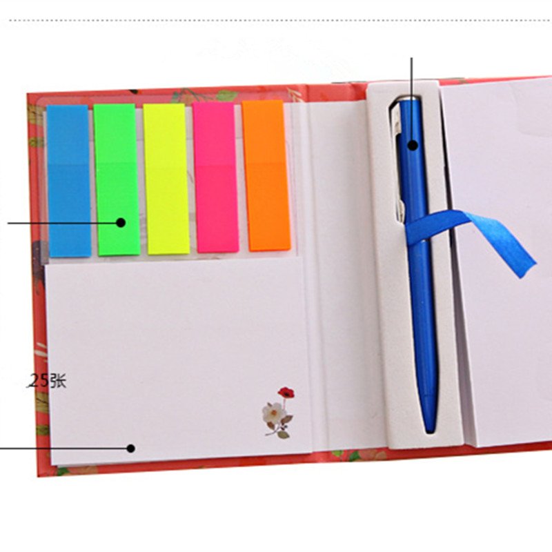 Korean Creative Tower Hardcover Combine Memo pad Notepad Stationery Diary Notebook Office School Supplies With Pen