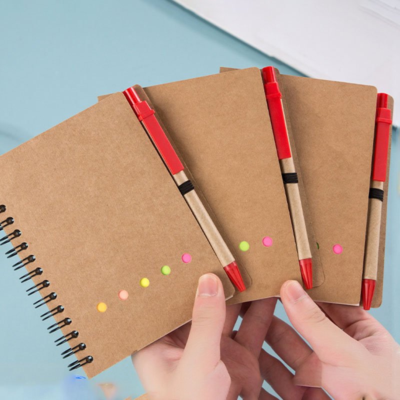 Coil Business Journal Combination Notepad Portable Sticky Note Notebook Notepad Custom Logo