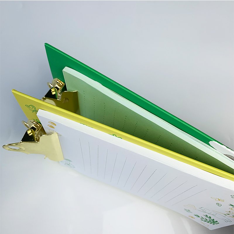 Custom Logo Cardboard Foldable Clip Folio Board A4 Office Letter Pad Paper Clipboard With Storage
