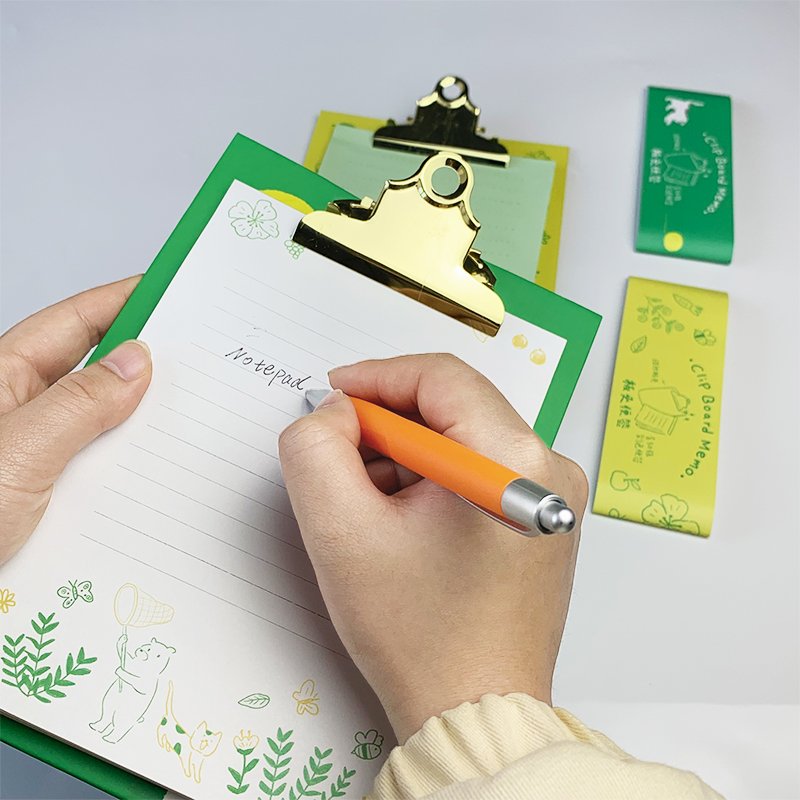 Custom Logo Cardboard Foldable Clip Folio Board A4 Office Letter Pad Paper Clipboard With Storage