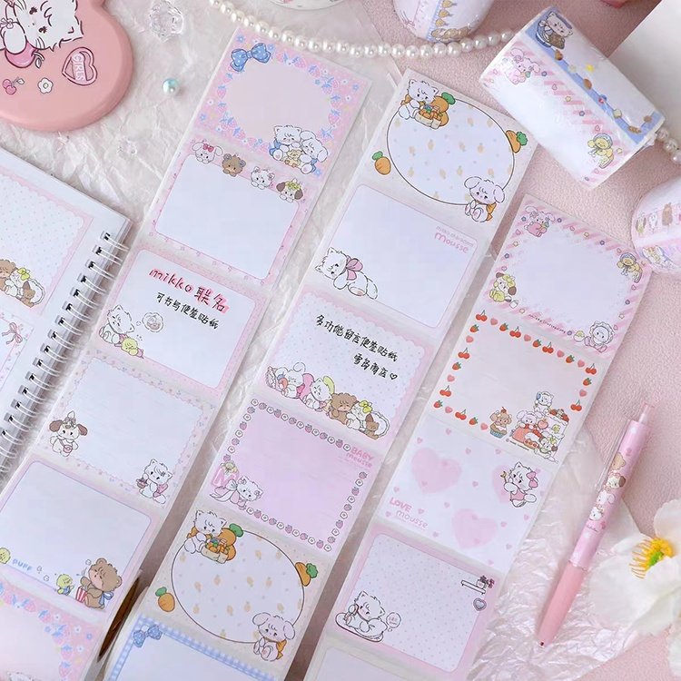 High Quality Wholesale Customized Self Adhesive Paper Material Dispenser Kids Sticker Rolling Sticky Note Roll