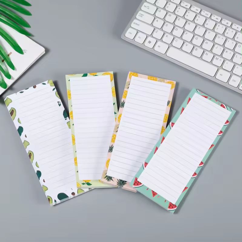Custom Design Grocery List Magnet Pad for Fridge Magnetic Notepad