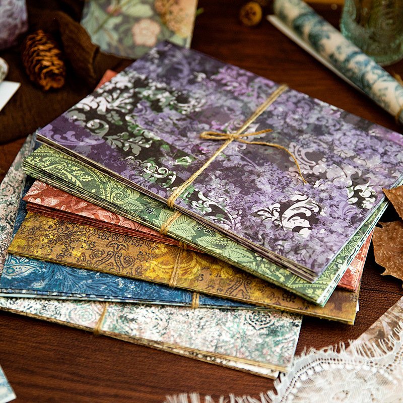 10pieces/pack Material Paper Vintage Journal Diy Decorative Base Stickers Message Notepad Gift wrapping 6 Models