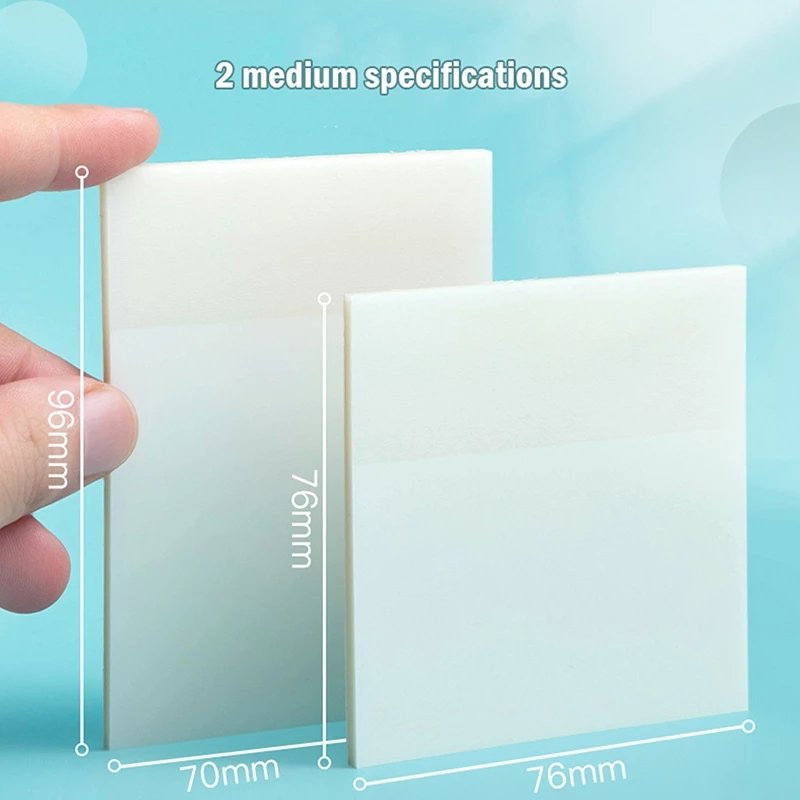 50 Sheets Of Waterproof PET Transparent Sticky Notes For Students With Strong Stickiness, Creative And Cute Long Message Label
