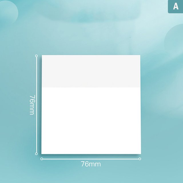50 Sheets Of Waterproof PET Transparent Sticky Notes For Students With Strong Stickiness, Creative And Cute Long Message Label