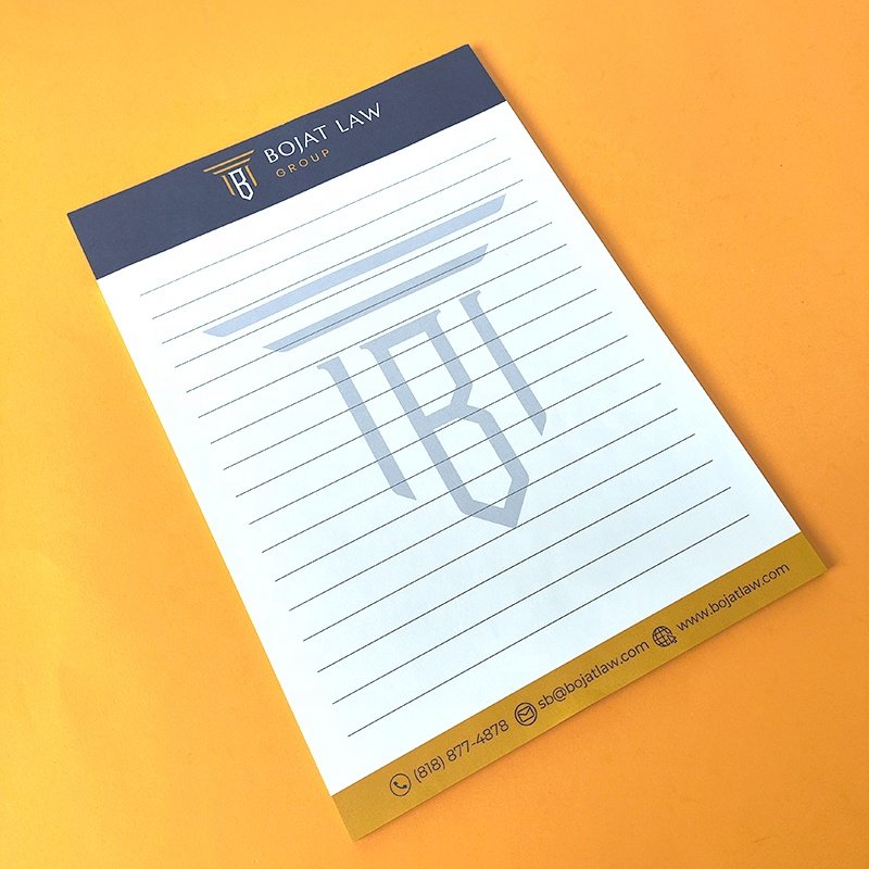 Custom Size White Plain A5 A4 Memo Pad Logo Full color Printing Business notepad Writing tear off Paper Note Pads