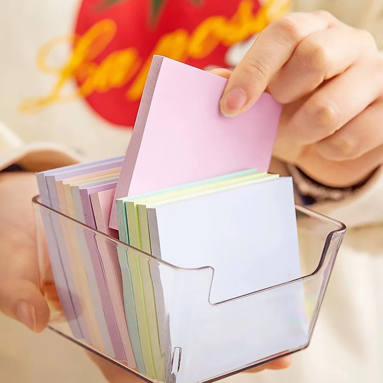6 sets of color-changing Posted it notes, Morandi children's stationery in bright colors