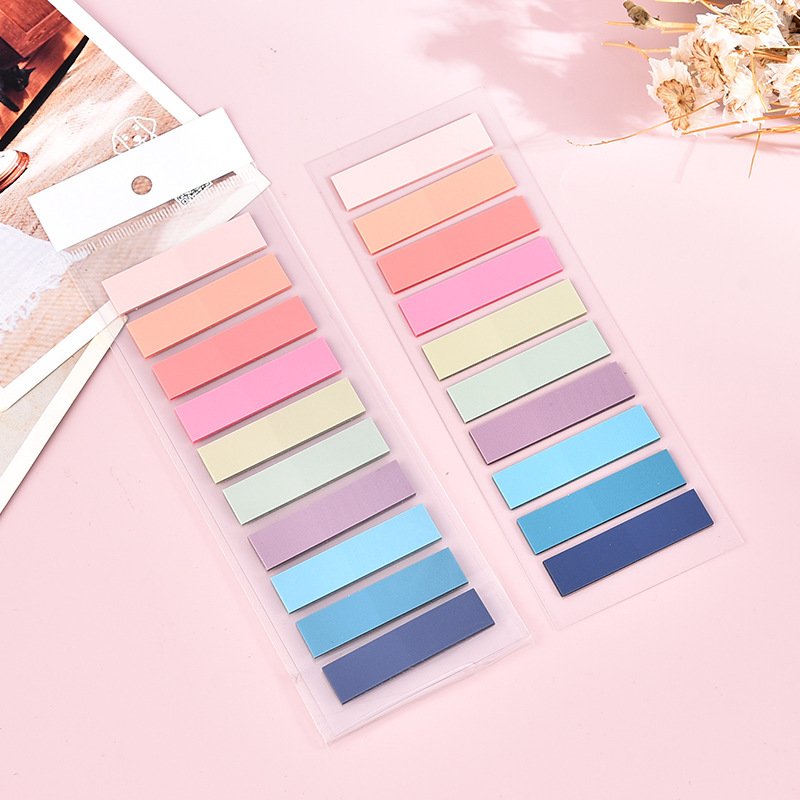 10 Colors Blue Self-Adhesive Sticky Tabs Book Index Page Memo & Marker Stickers for Planner Office & School Drawing Usage