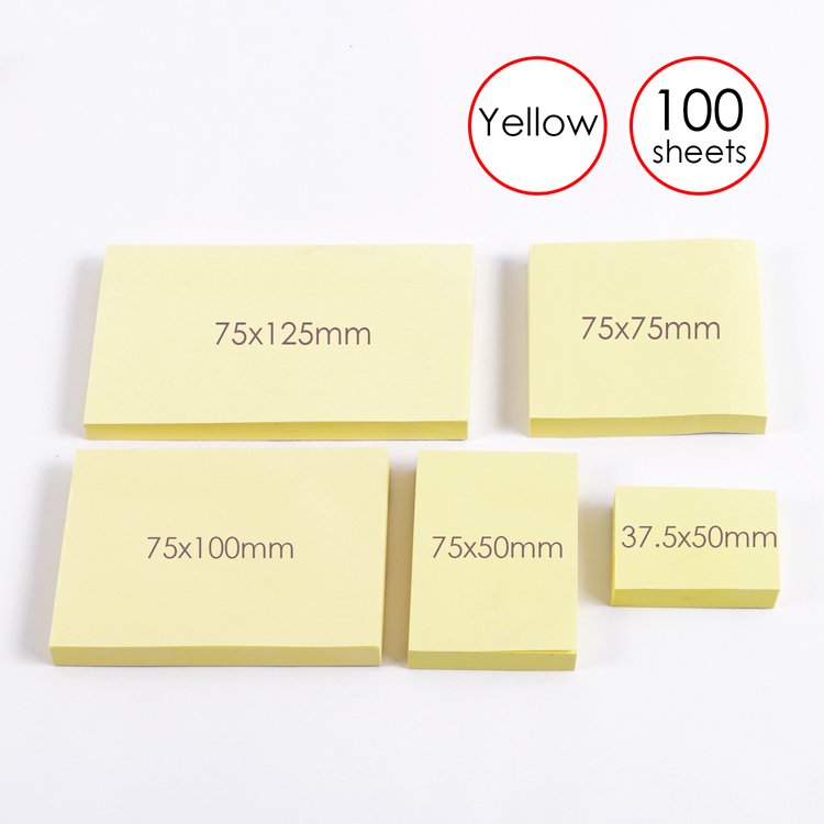 Foska Hot Sale Convenient Yellow Offset Paper Memo Pad sticky Notes for school and office