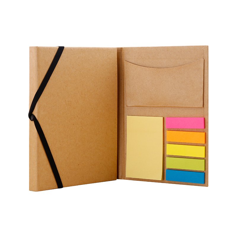 Promotional To Do List Writing Pad Kraft Journal Sticky Note Pads Foldable Sticker Memo Pad Custom Notepad With Pen