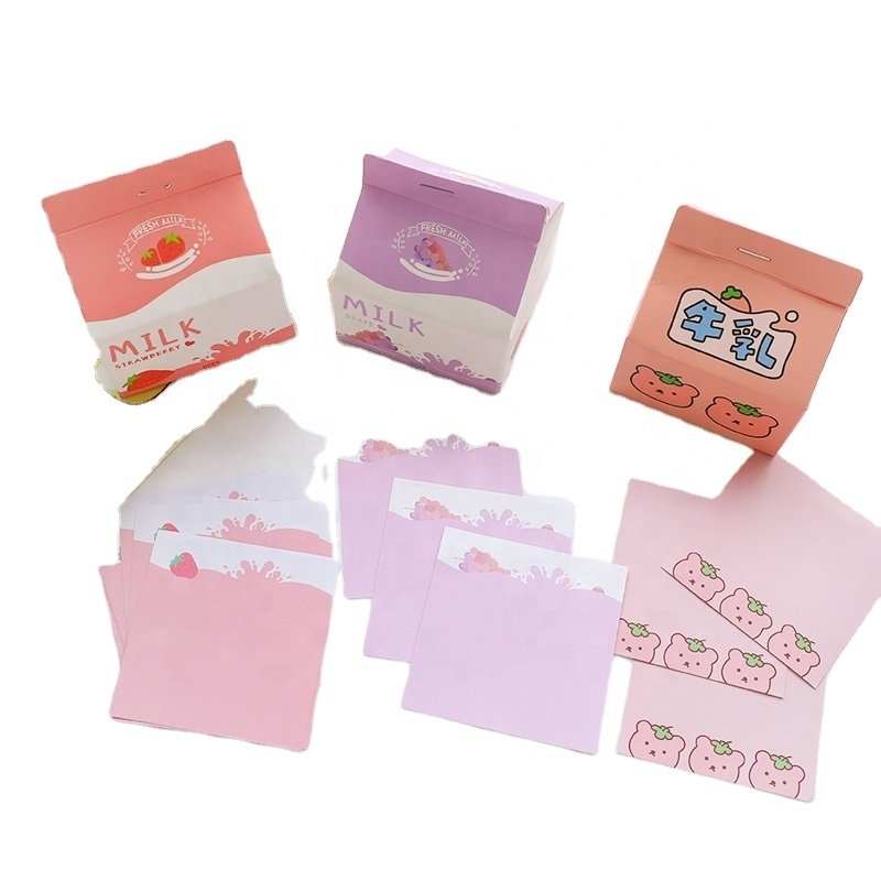 Milk Carton Notepad Cartoon No-sticky Animals Memo Pad Decal Scrapbooking Diy Note Kawaii Stationery School Supplies