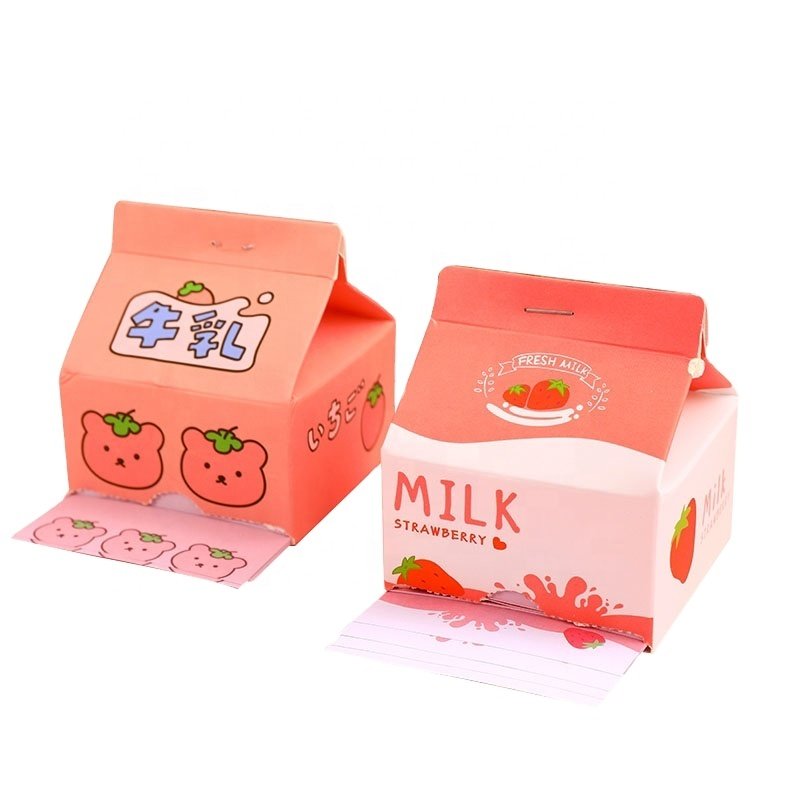 Milk Carton Notepad Cartoon No-sticky Animals Memo Pad Decal Scrapbooking Diy Note Kawaii Stationery School Supplies