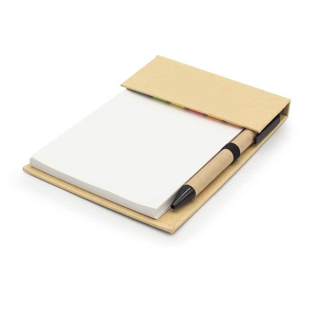Eco Friendly Cork Custom Sticky Notes With Recycled Paper Pen Cork Cover Kraft Paper MemoPad in Diary Style for Home Office Use
