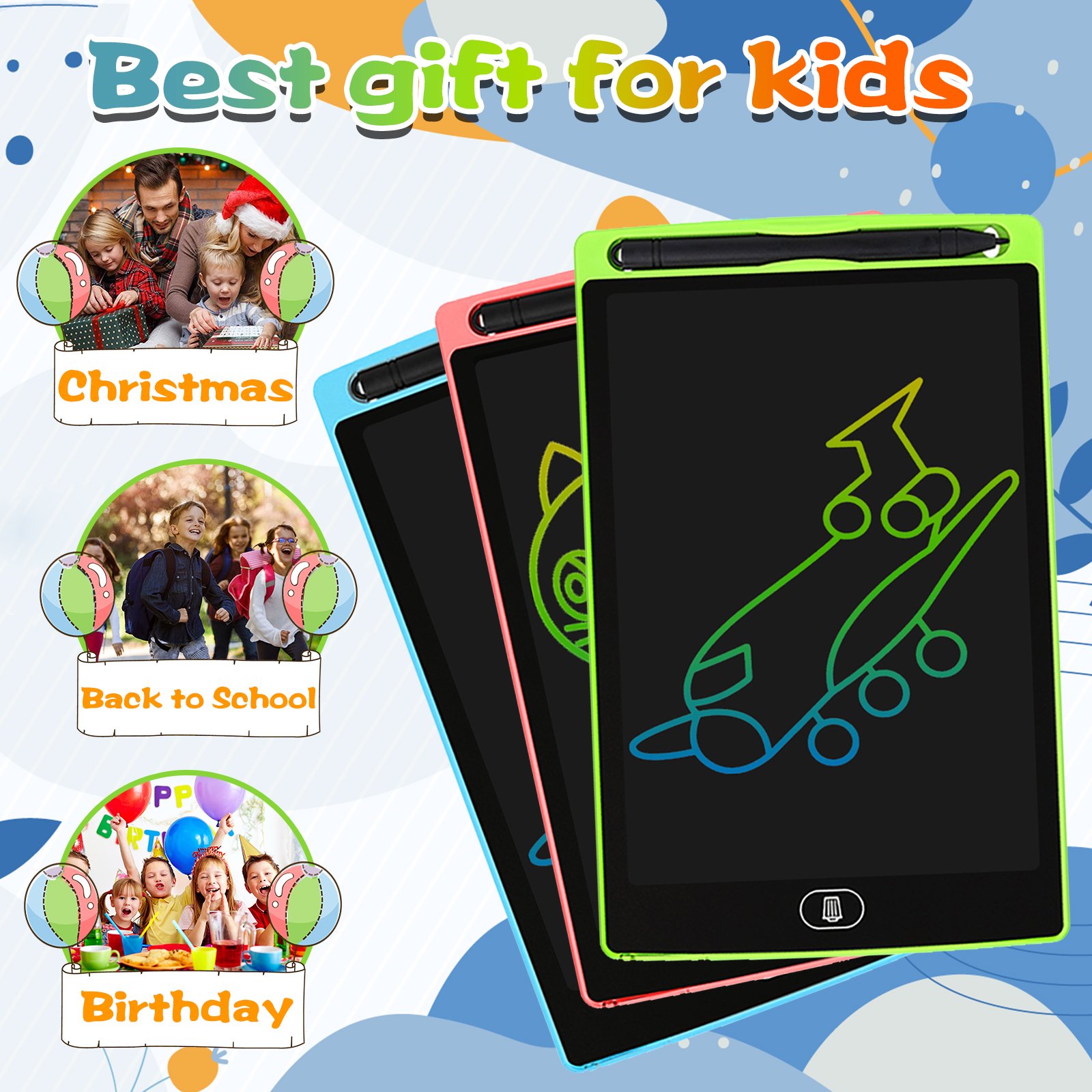 SUPERBOARD BSCI Factory 62115 Testing Service 8.5 Inch Digital Writing Pad Kids Drawing Toys Electronic Doodle Board