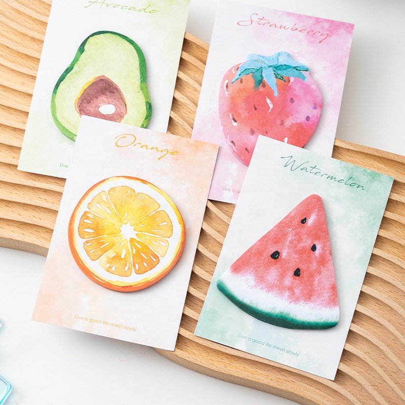 School office creative mini cute cartoon fruit shape memo sticky notes