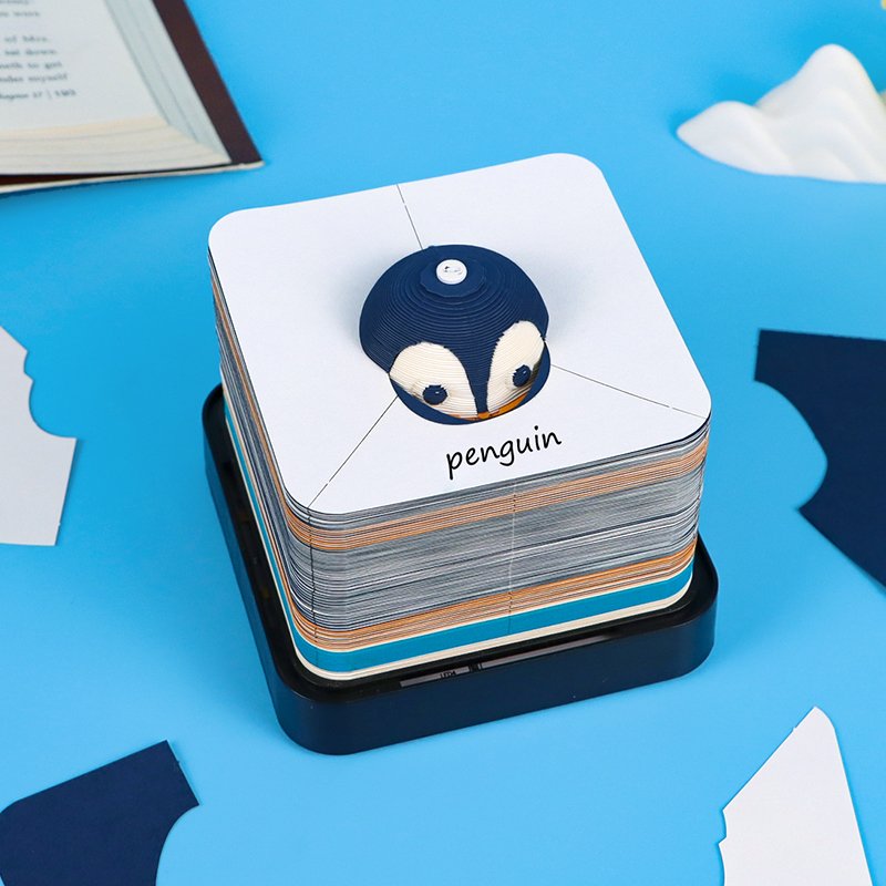 3D Paper Craft Gift Novelty Calendar 2025 Christmas Gift Funny Memo Pad Penguin Model Notes For Promotional Gift Solution