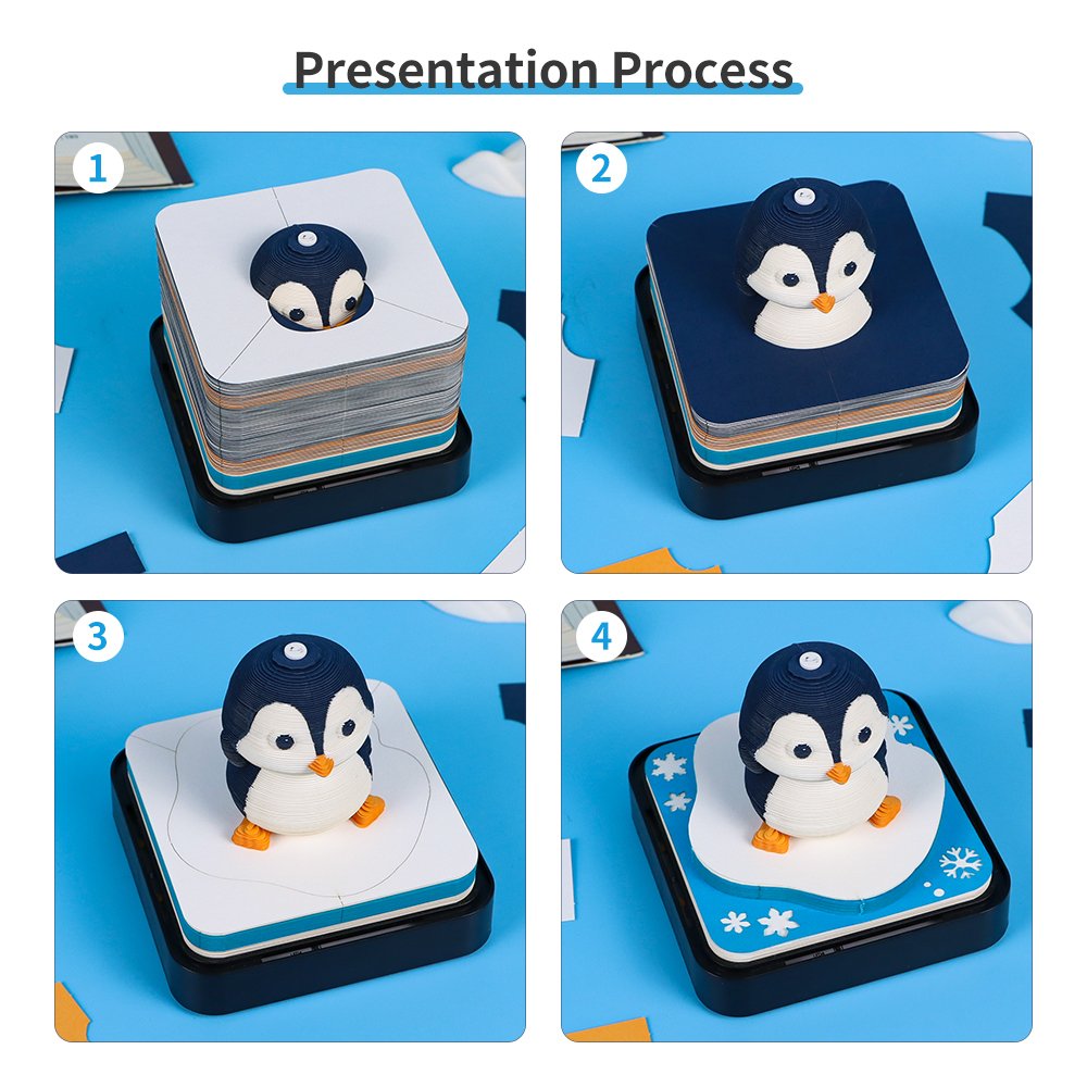 3D Paper Craft Gift Novelty Calendar 2025 Christmas Gift Funny Memo Pad Penguin Model Notes For Promotional Gift Solution