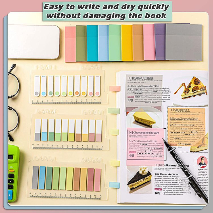 50-Page PET and PU Material Colour Index Sticker 75*75mm Waterproof Self-Adhesive Magnetic Sticky Note for Office Use