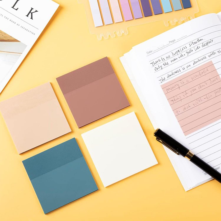 50-Page PET and PU Material Colour Index Sticker 75*75mm Waterproof Self-Adhesive Magnetic Sticky Note for Office Use