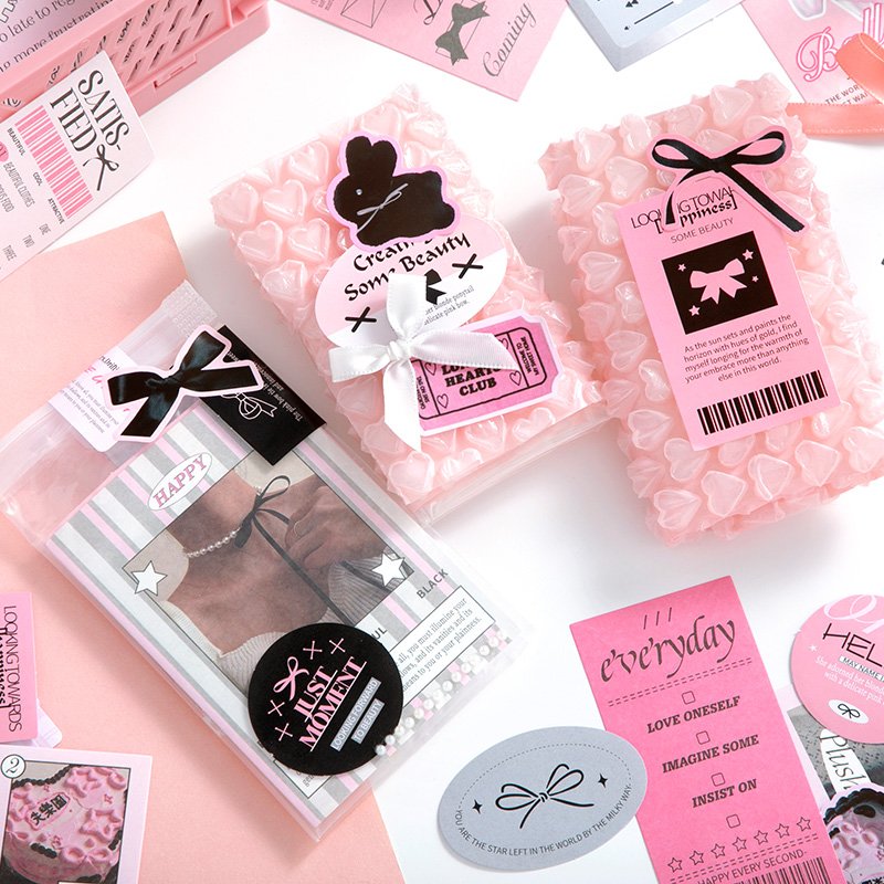 Simn Cute Stationery Scrapbooking Supplies Kit 160pcs Aesthetic Collage Paper Sticker Material Pack for Art Journaling