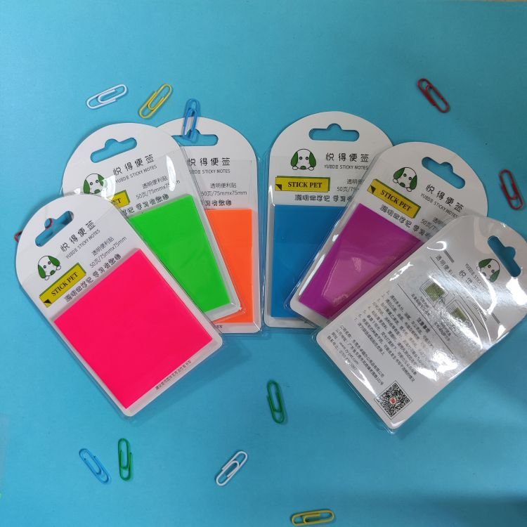 transparent sticky note waterproof sticky note nature sticky note neon sticky 76x76mm sticky note notepad