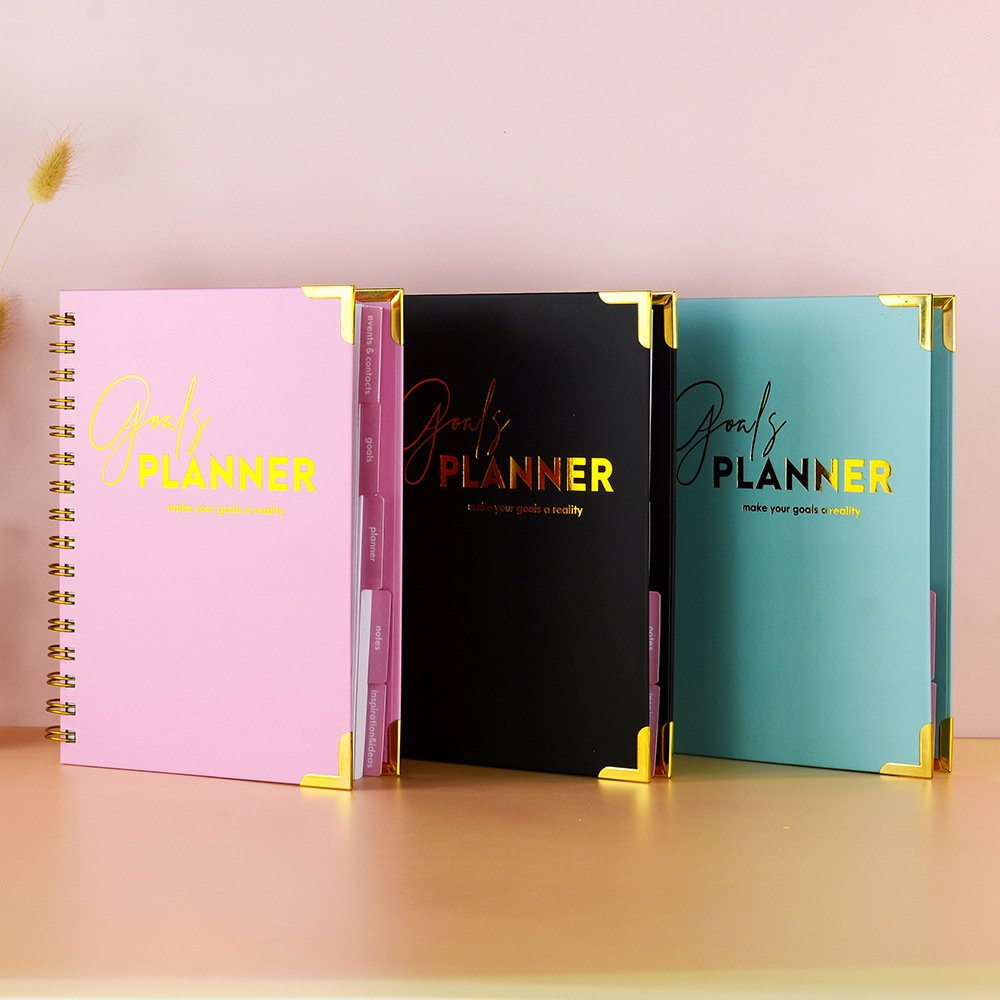 Hot Selling Custom Calendar Planner Notebook Coil Notebook English Version Weekly Planner Goal Planner