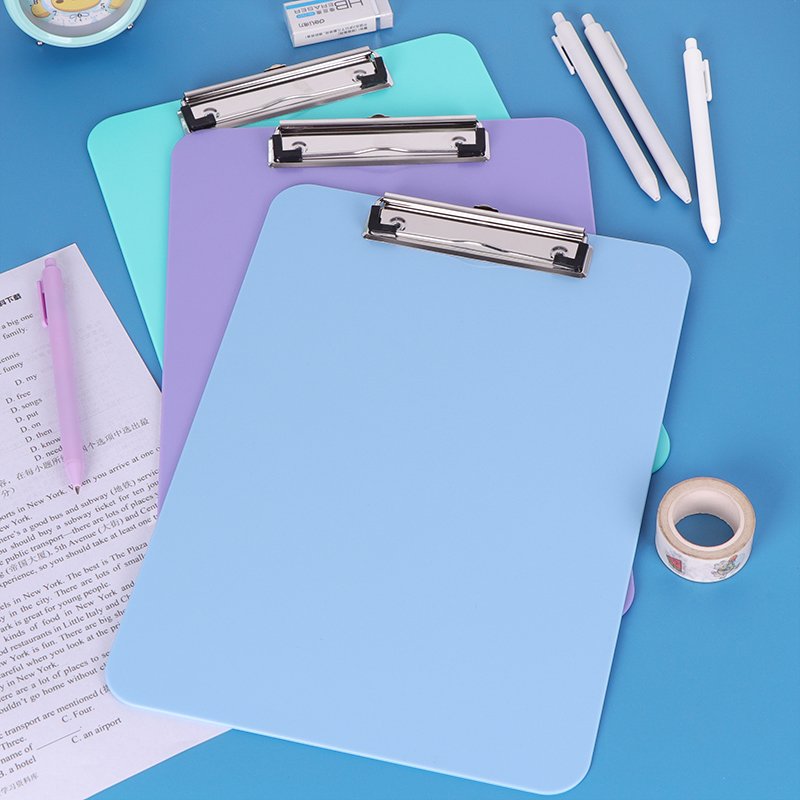 SUNSHING A4 Plastic Clipboard With Butterfly Clip Memo Size Clipboard Business Meeting Record Clip Board Writing Pad Board