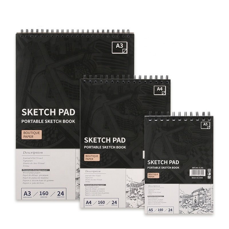 Customized Logo Wholesale School Notebook Fabric Cover Planner Printed Style Diary Sticky Notes Pad Book