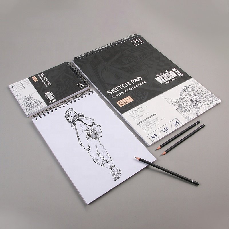 Customized Logo Wholesale School Notebook Fabric Cover Planner Printed Style Diary Sticky Notes Pad Book
