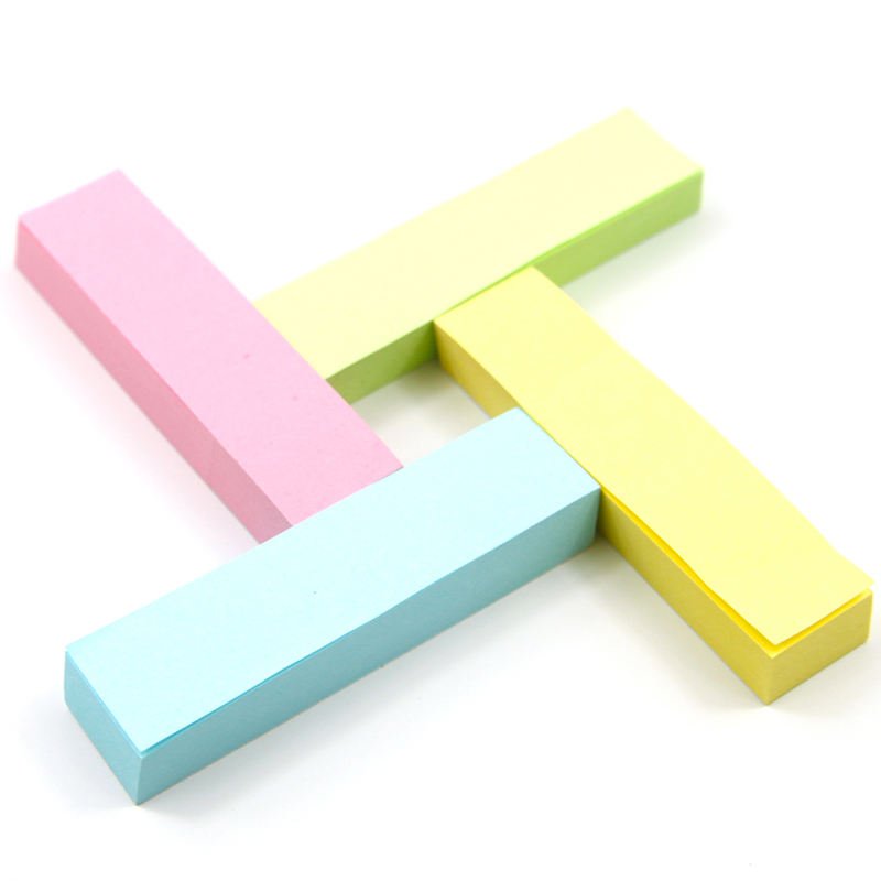 400 Pieces Office 4-Color Sticky Note Paper Memo 76*19mm Color Memo Stickers Sticky Note Paper