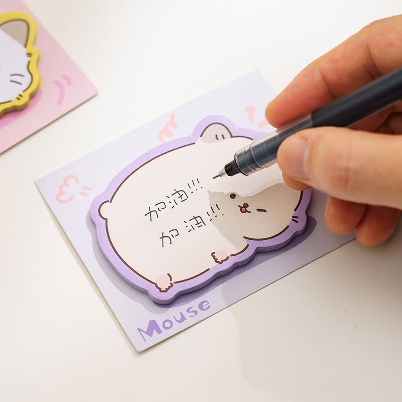 Stationary sticky note cute animals shaped design kawaii memo pad school supplies for students