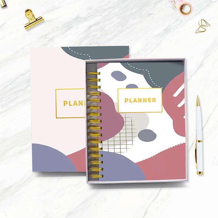 2024 Spiral Bound A3 A4 A5 Journal Notebook Hardbound Daily Weekly Monthly Yearly Planner Fabric PVC Mini Gift Planner Magnetic
