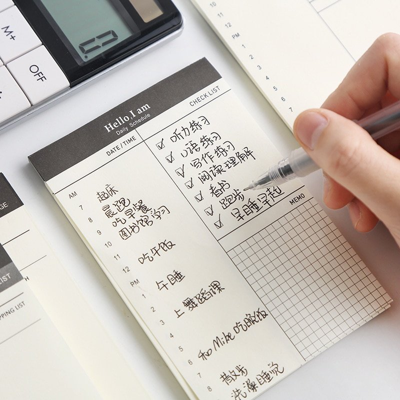 A6 Pocket Size Eco Friendly Business To Do List And Daily Schedule Tear Off Planner Notepad Memo Pad