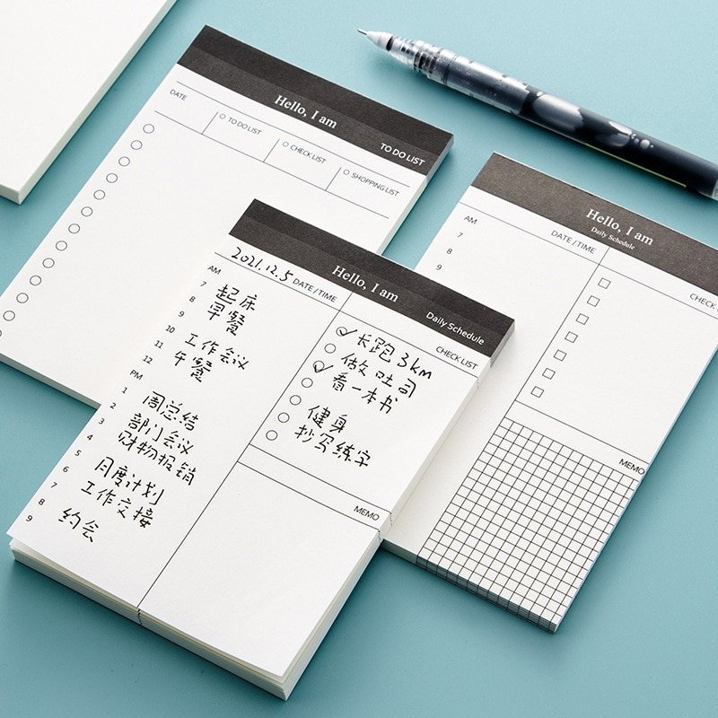 A6 Pocket Size Eco Friendly Business To Do List And Daily Schedule Tear Off Planner Notepad Memo Pad
