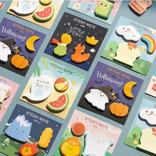 Promotional School Office Stationery Custom Logo Printed Colorful Paper Kawaii Cute Notepad Memo Pads Sticky Notes