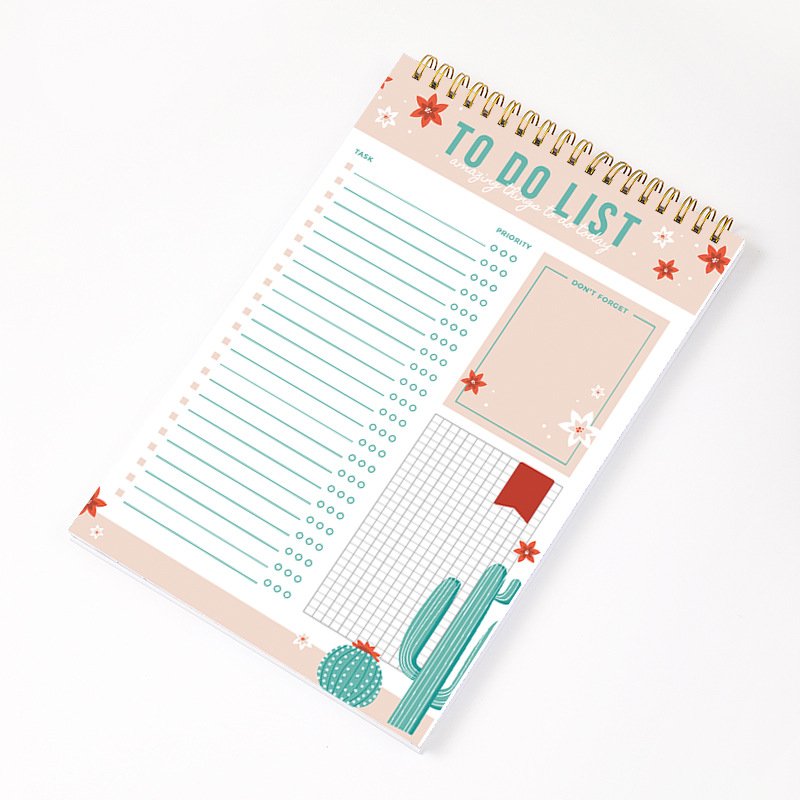 Custom Printing Spiral Meal Planner Weekly Calendar Monthly To Do List Notepad
