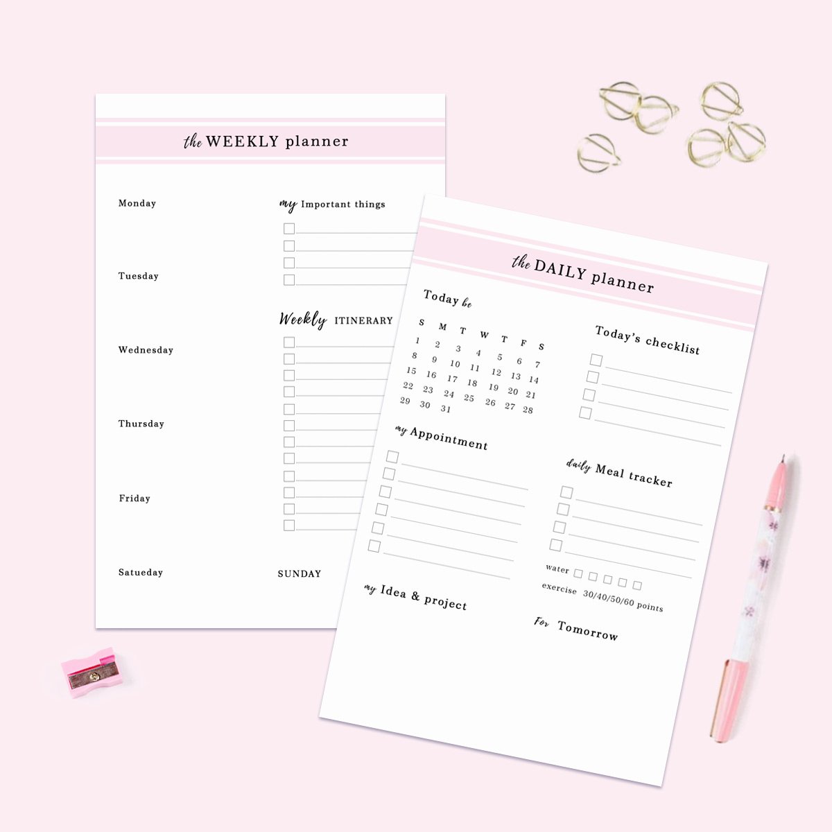Organizer diary shopping list, plan book Sketchbook plastic bound soft cover Custom printed catalog Memo Pads